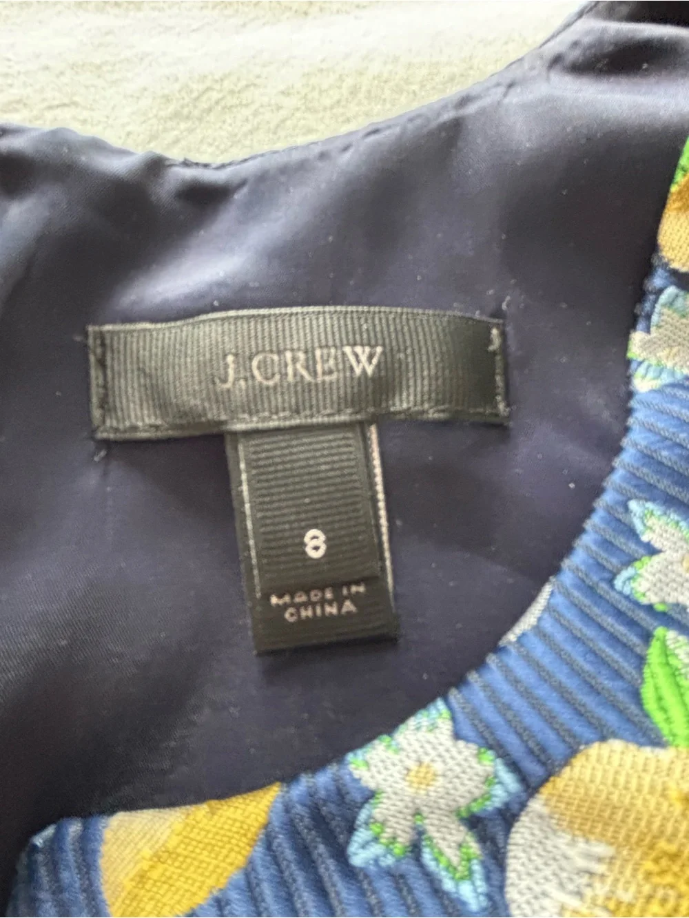 NWOT! RARE! J.Crew V-Neck Lemon Jacquard Print Dress